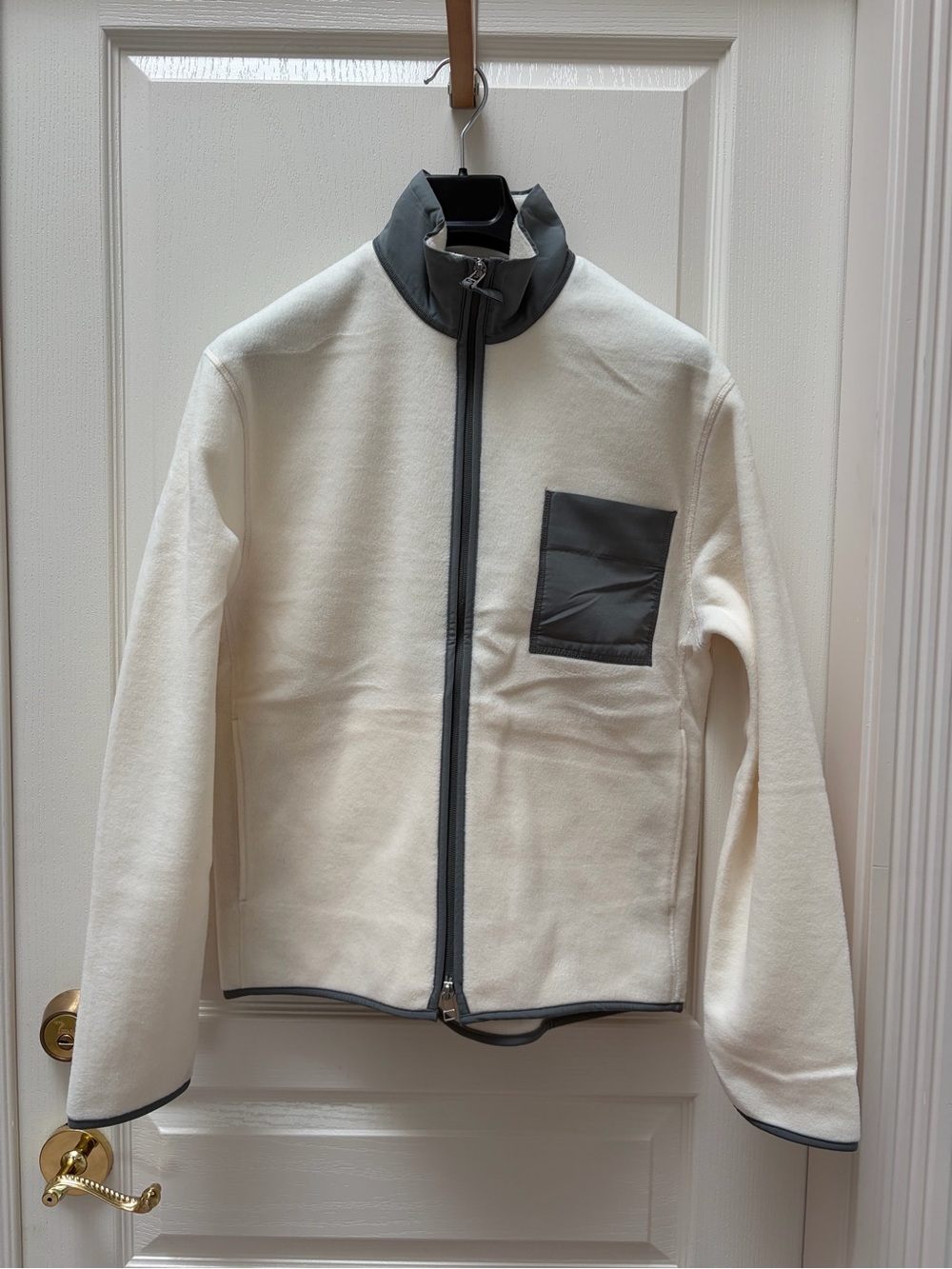 COS White Cream Fleece Jacket